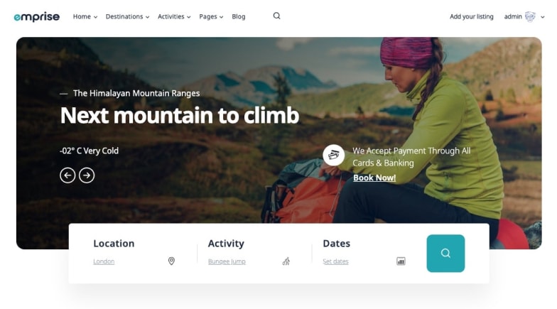 Travel Tour WordPress Theme