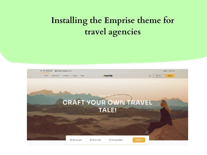 How to Install Emprise WP Theme For Travel Agencies?